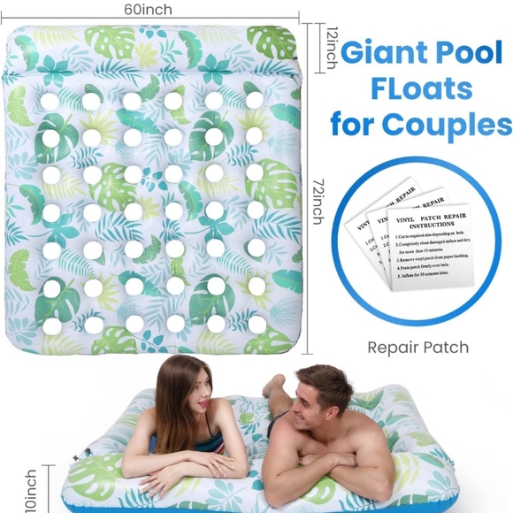 Giant Inflatable Pool Float For Two. NIB - Picture 2 of 6